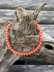 Orange coral bracelet