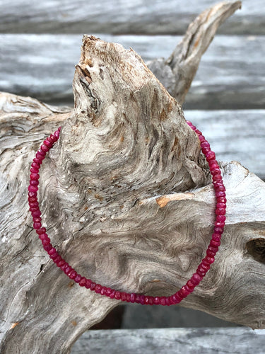 small ruby layering bracelet