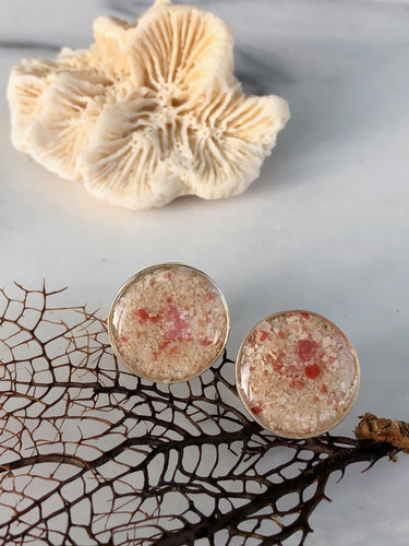 Pink sand cufflinks